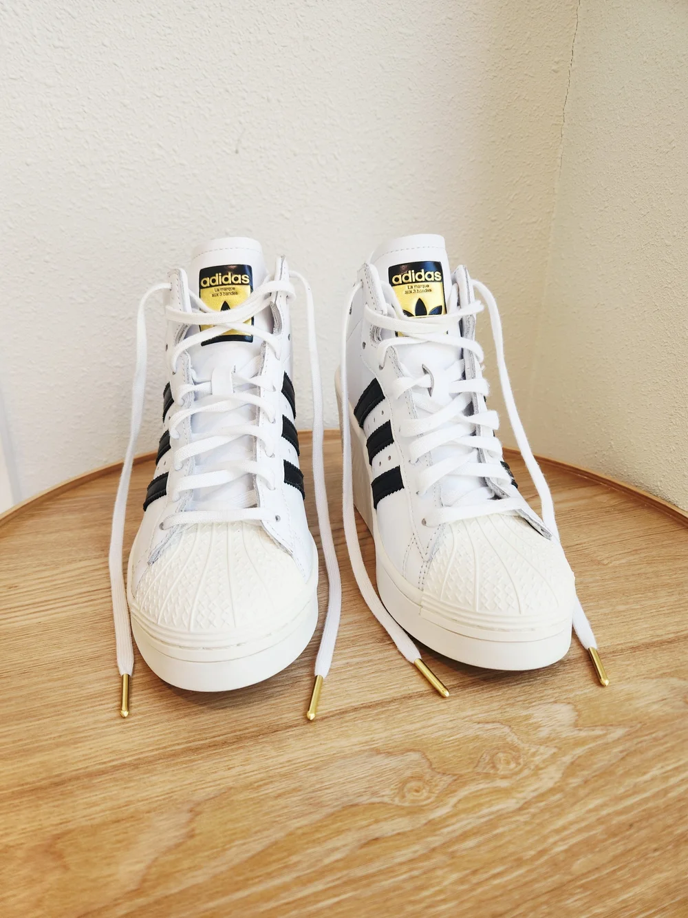 RARE Size 6 adidas Superstar Ellure Shoe Sneaker FW0102 Wedge Heel 2.25